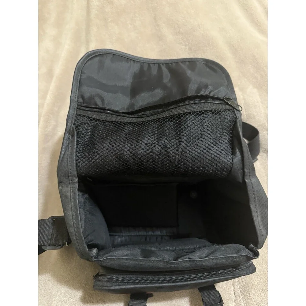 Vintage Canon Camera Bag Black Mid Size w/Red Accent Stripe - Film or Digital